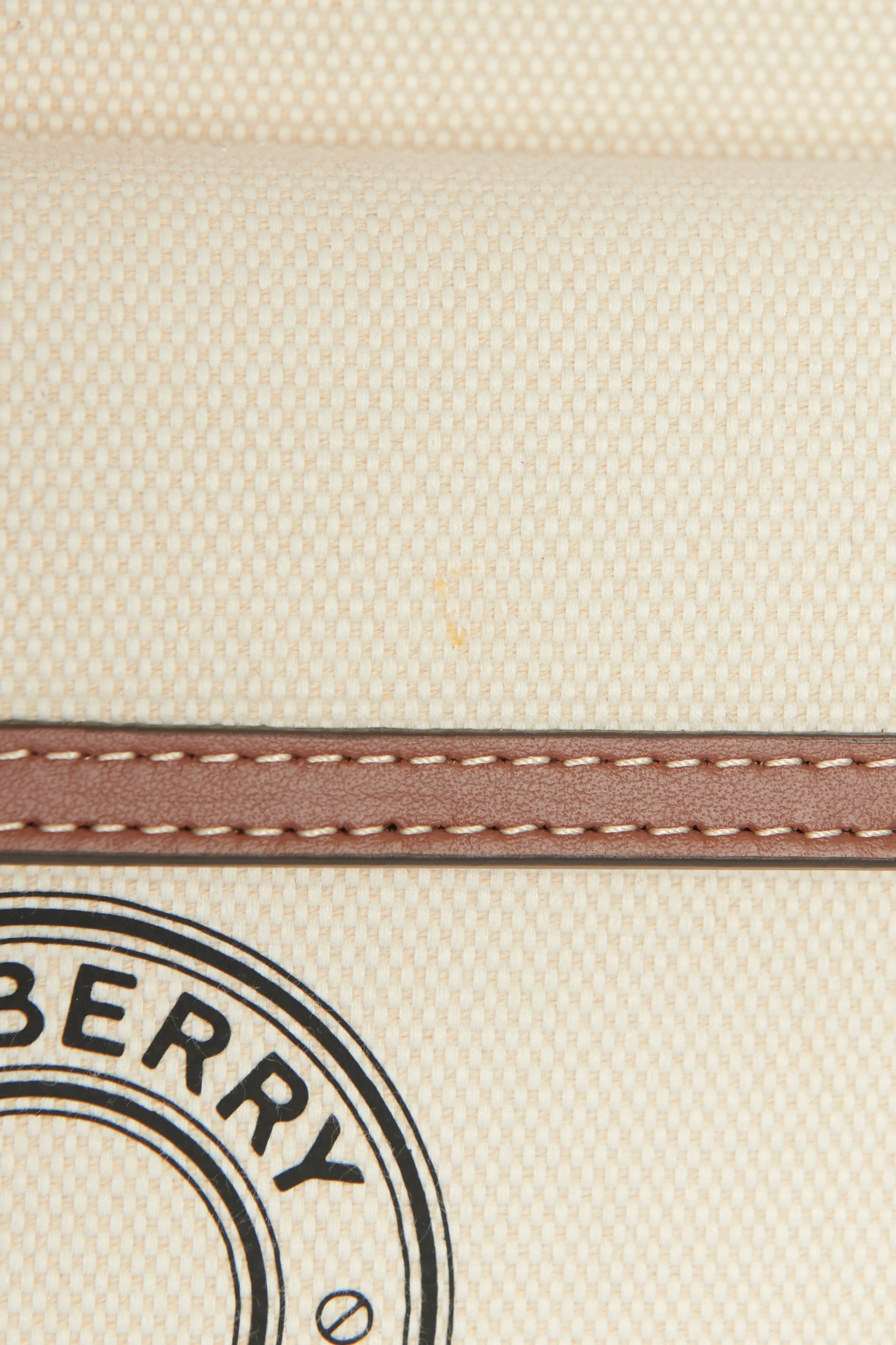 2020 Two-Tone Mini Canvas and Leather Preowned Bag
