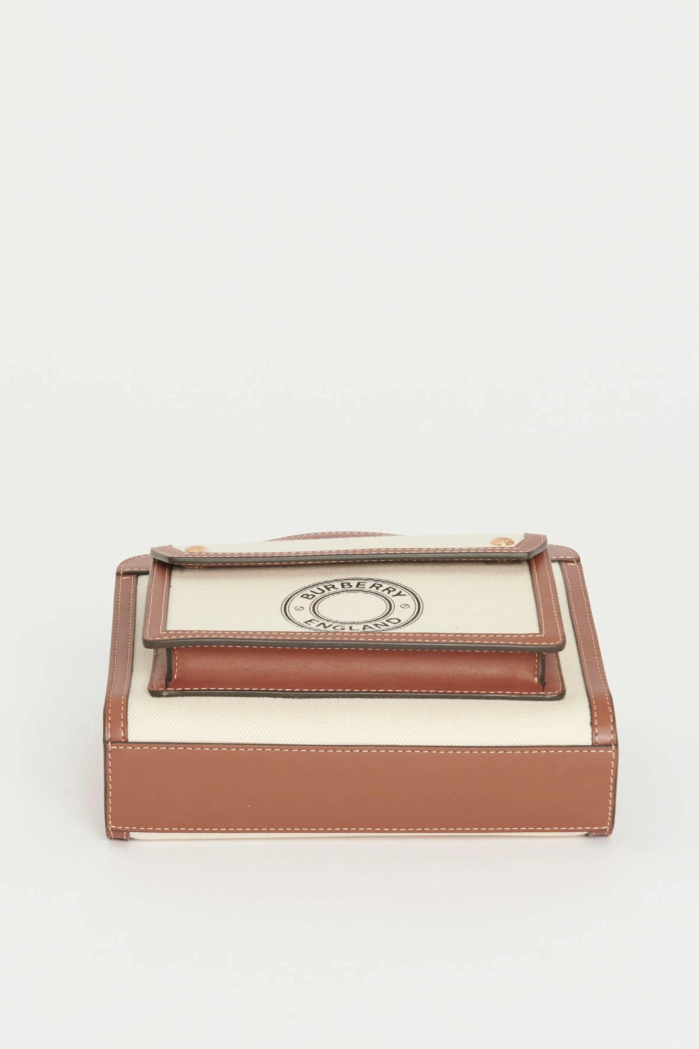 2020 Two-Tone Mini Canvas and Leather Preowned Bag