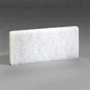 4.5" x 10" White Handheld Utility Scrub Pads - Case of 20