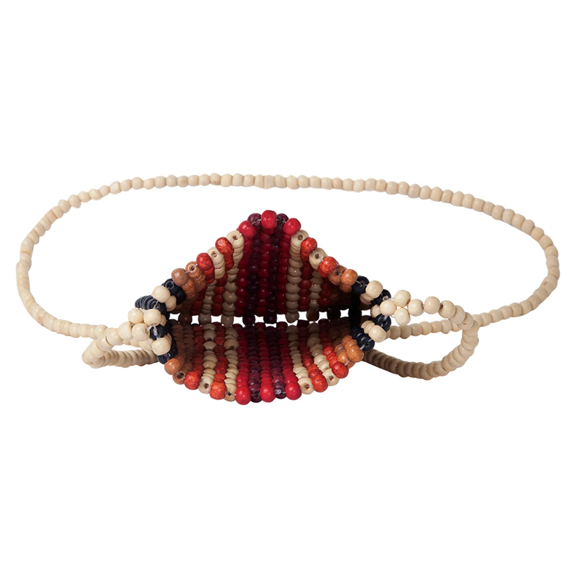 Accessorize London Women's Multi Wooden Beaded Phone Pouch