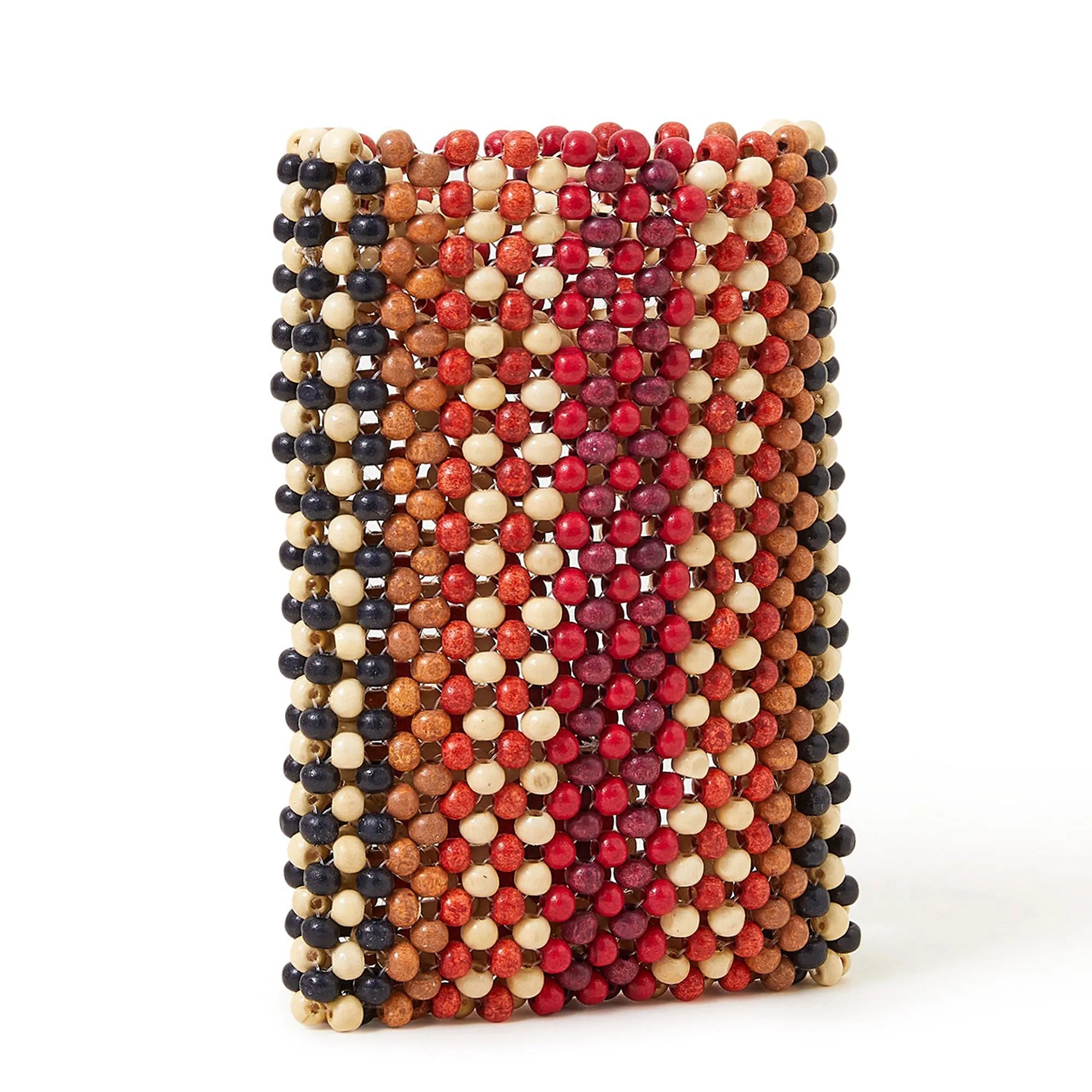 Accessorize London Women's Multi Wooden Beaded Phone Pouch