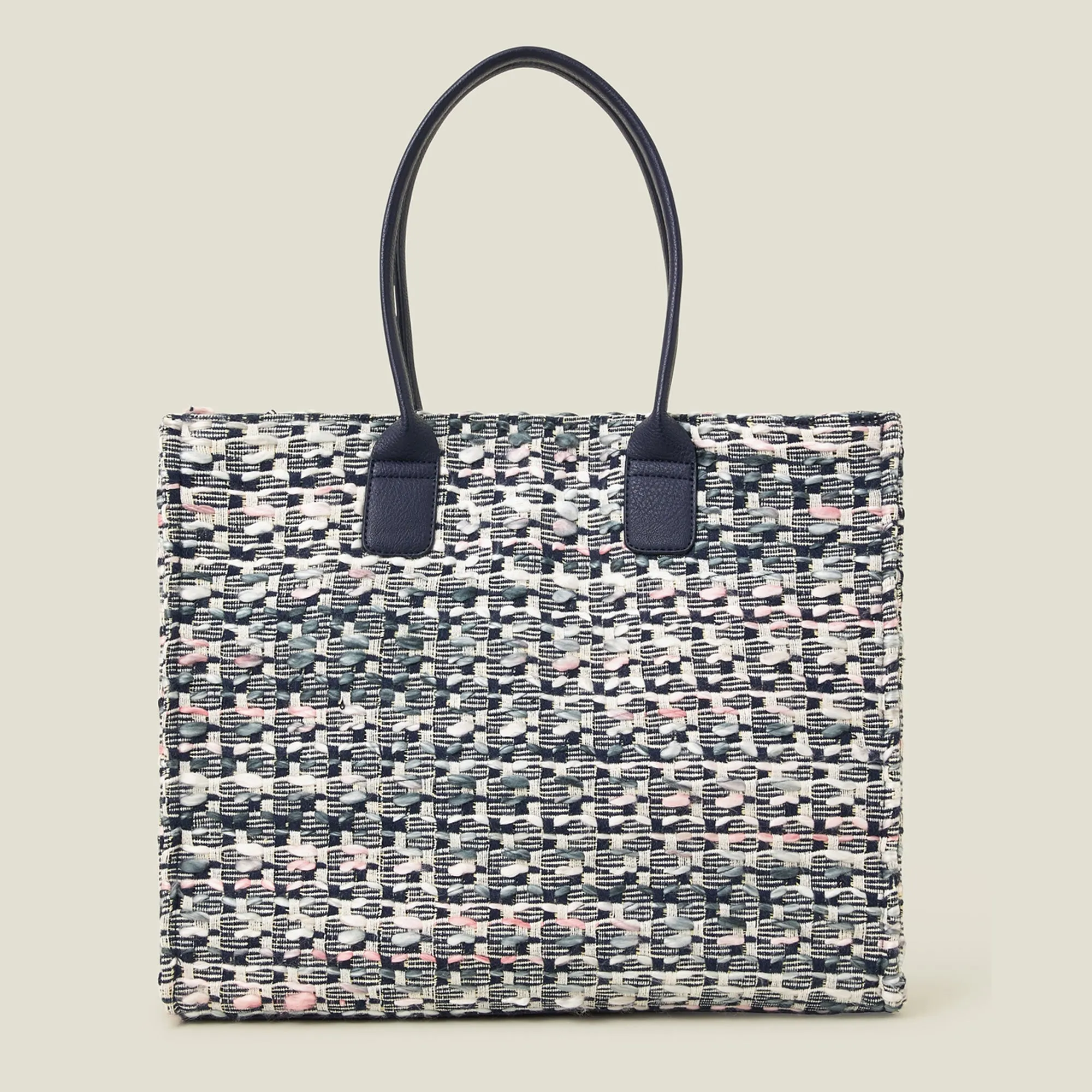 Accessorize London Women's Navy Blue Textile Shoulder Bag