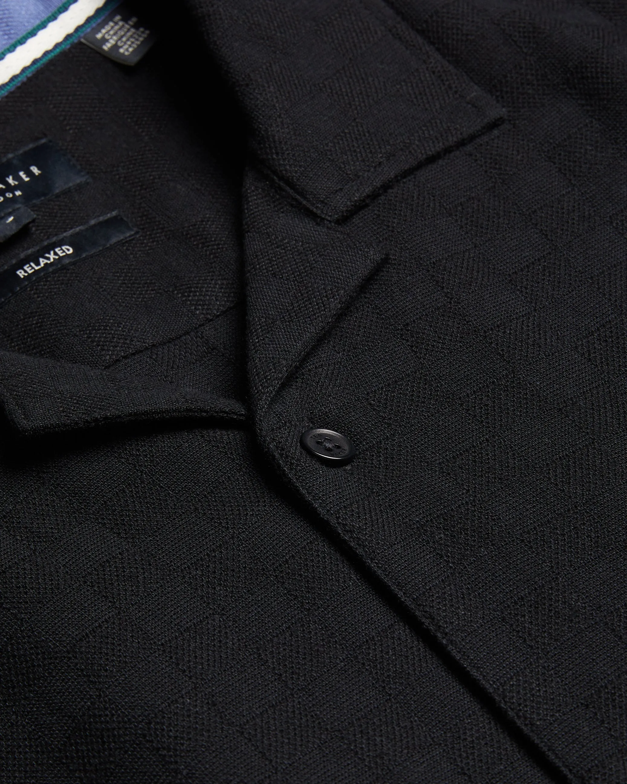 Beckfor Ss Oversized Textured Check Shirt Black