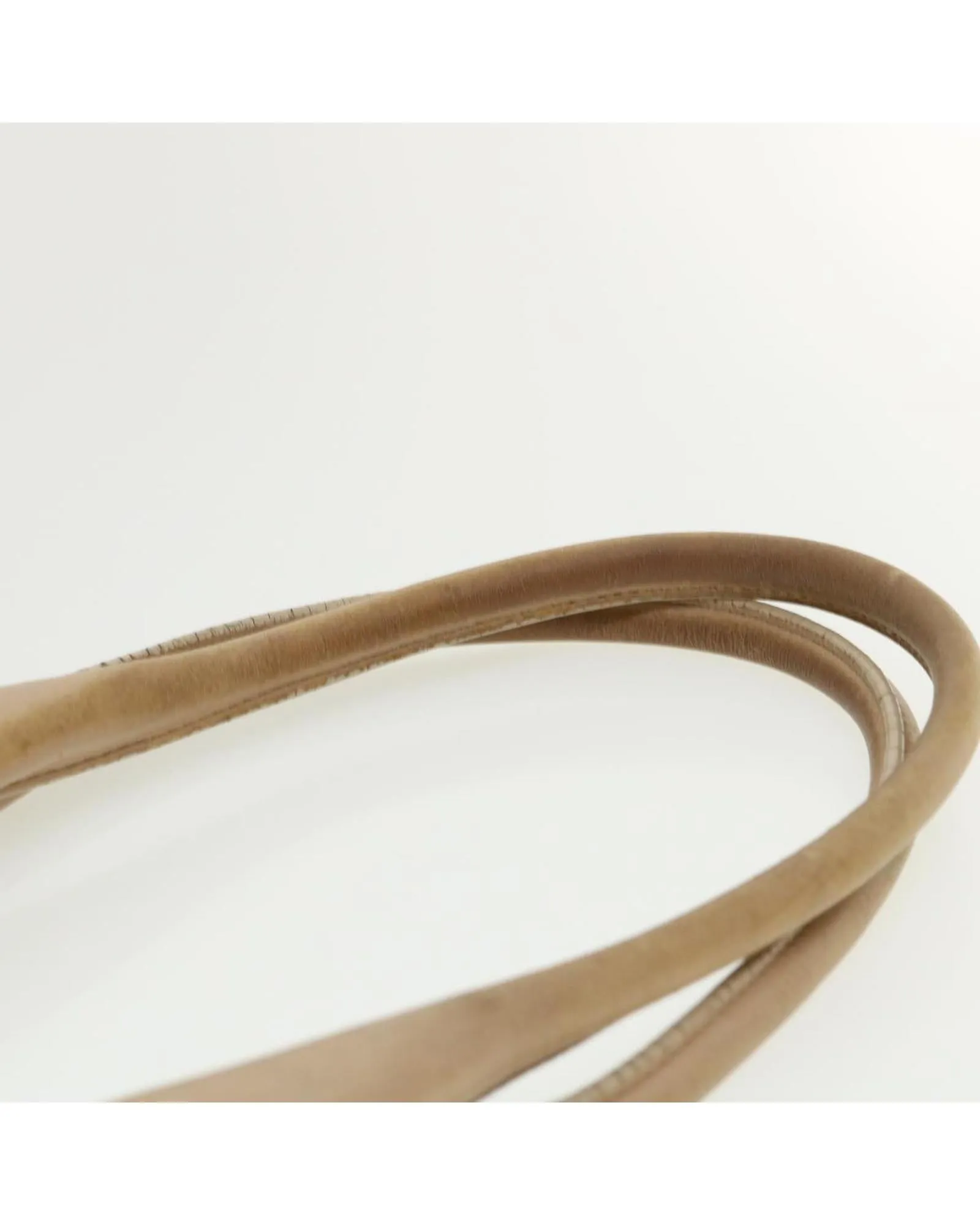 Beige Leather Shoulder Bag by Celine