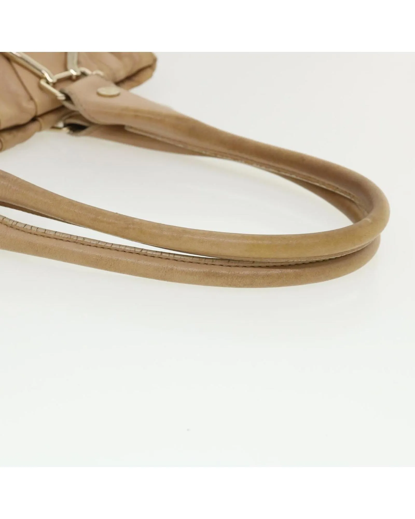 Beige Leather Shoulder Bag by Celine