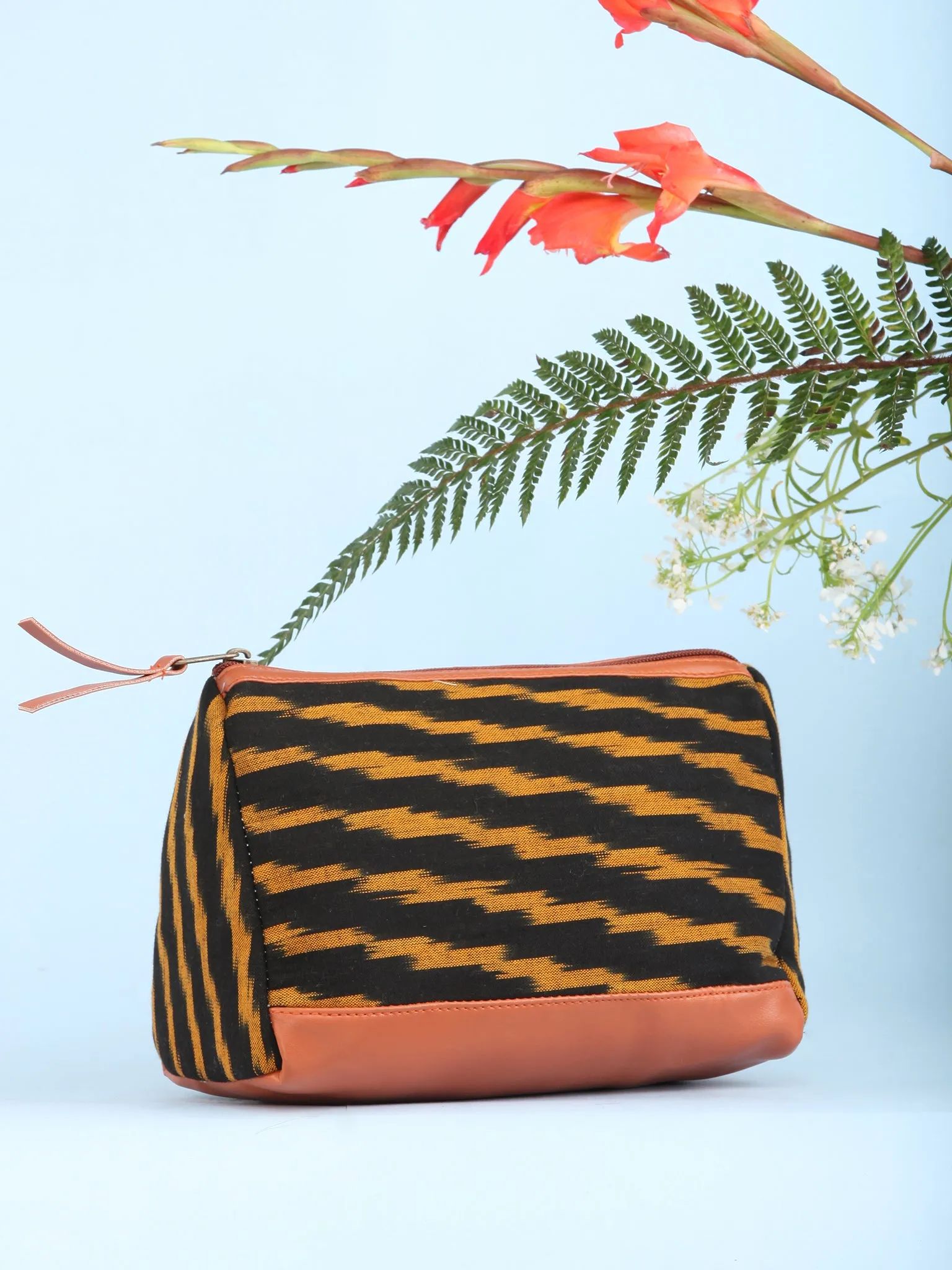 Black Mustard Ikat Utility Bag - B1604