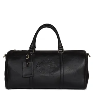 Black Textured Duffle Bag