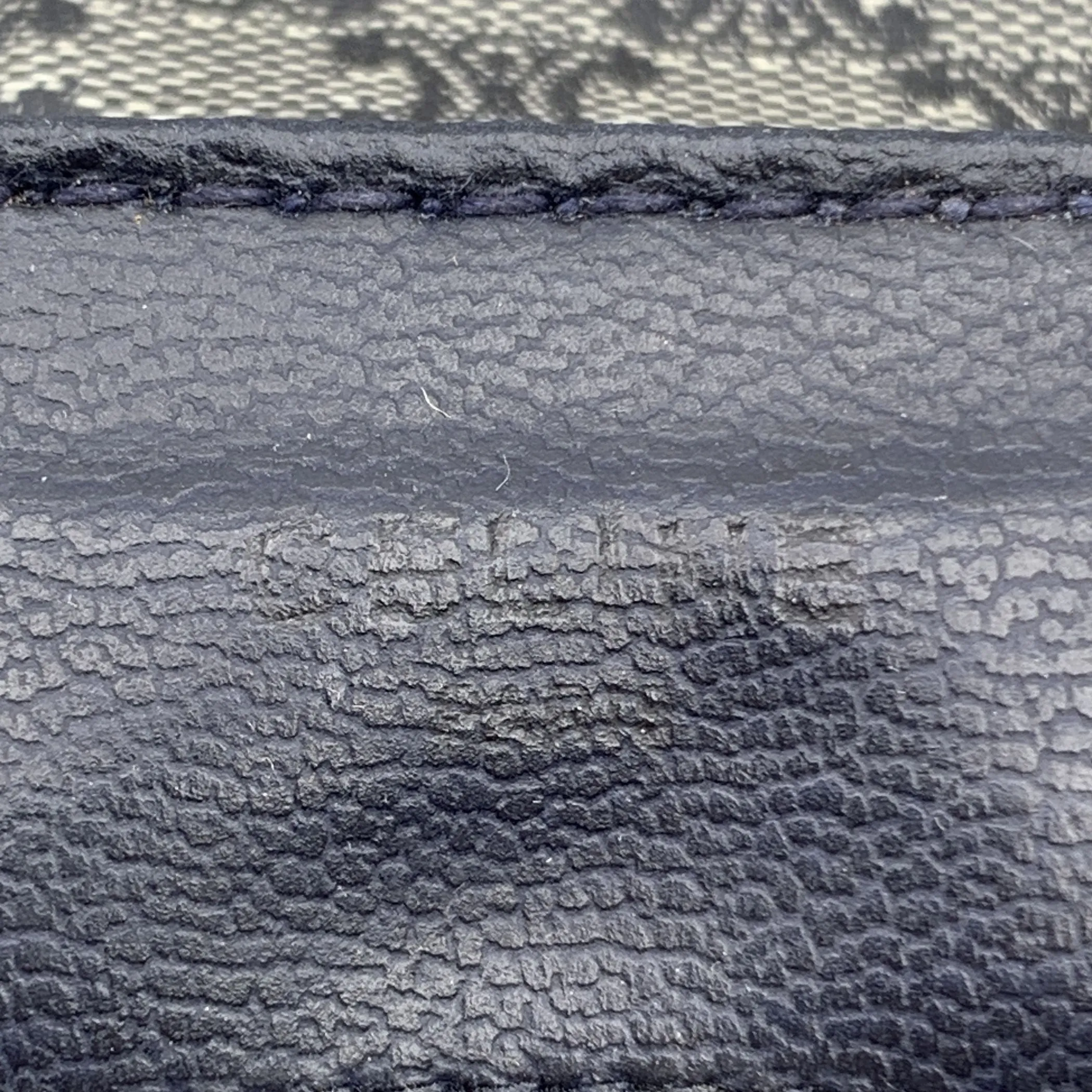 Celine Vintage Blue Macadam Vinyl Canvas Shoulder Bag