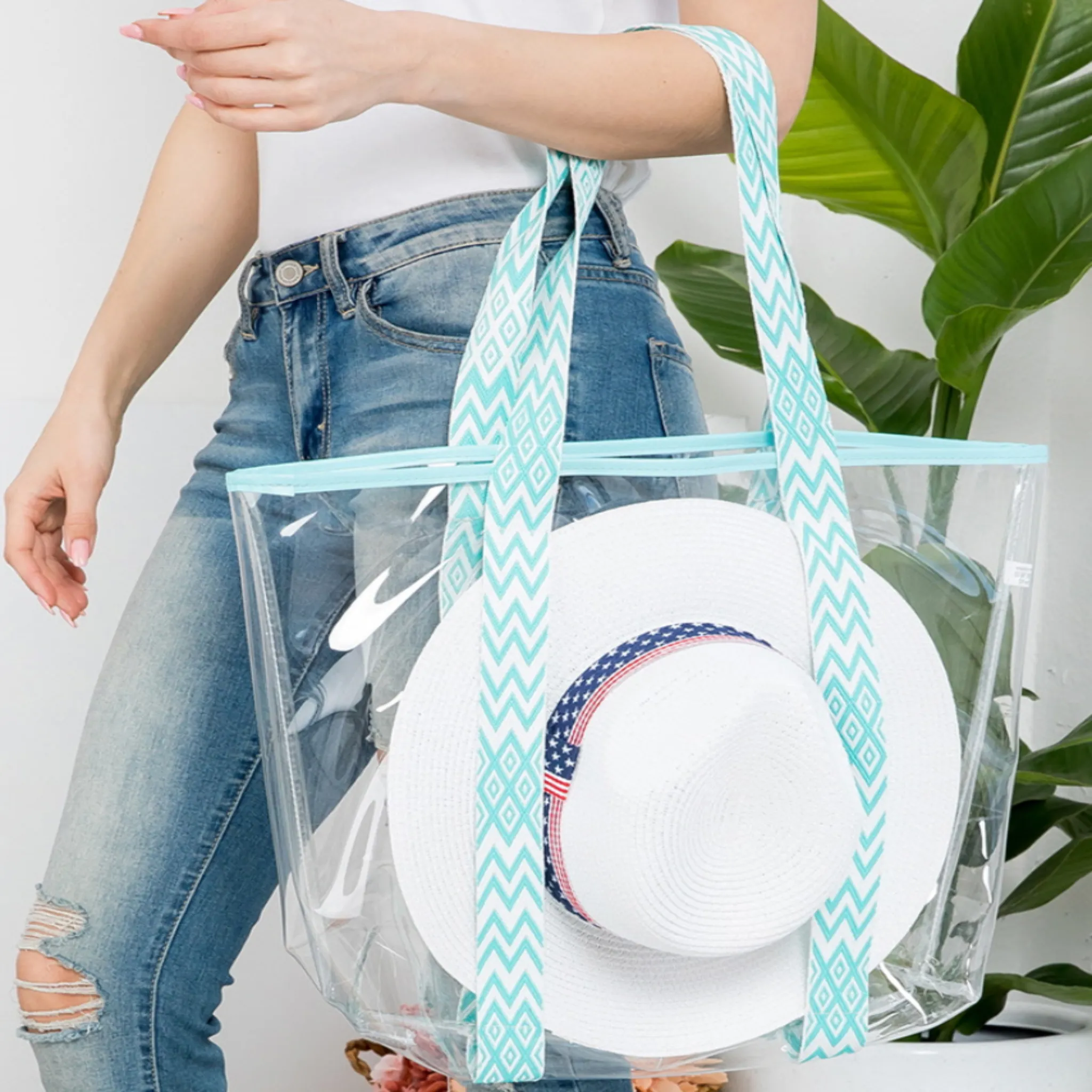 Clear Hat Tote Bags