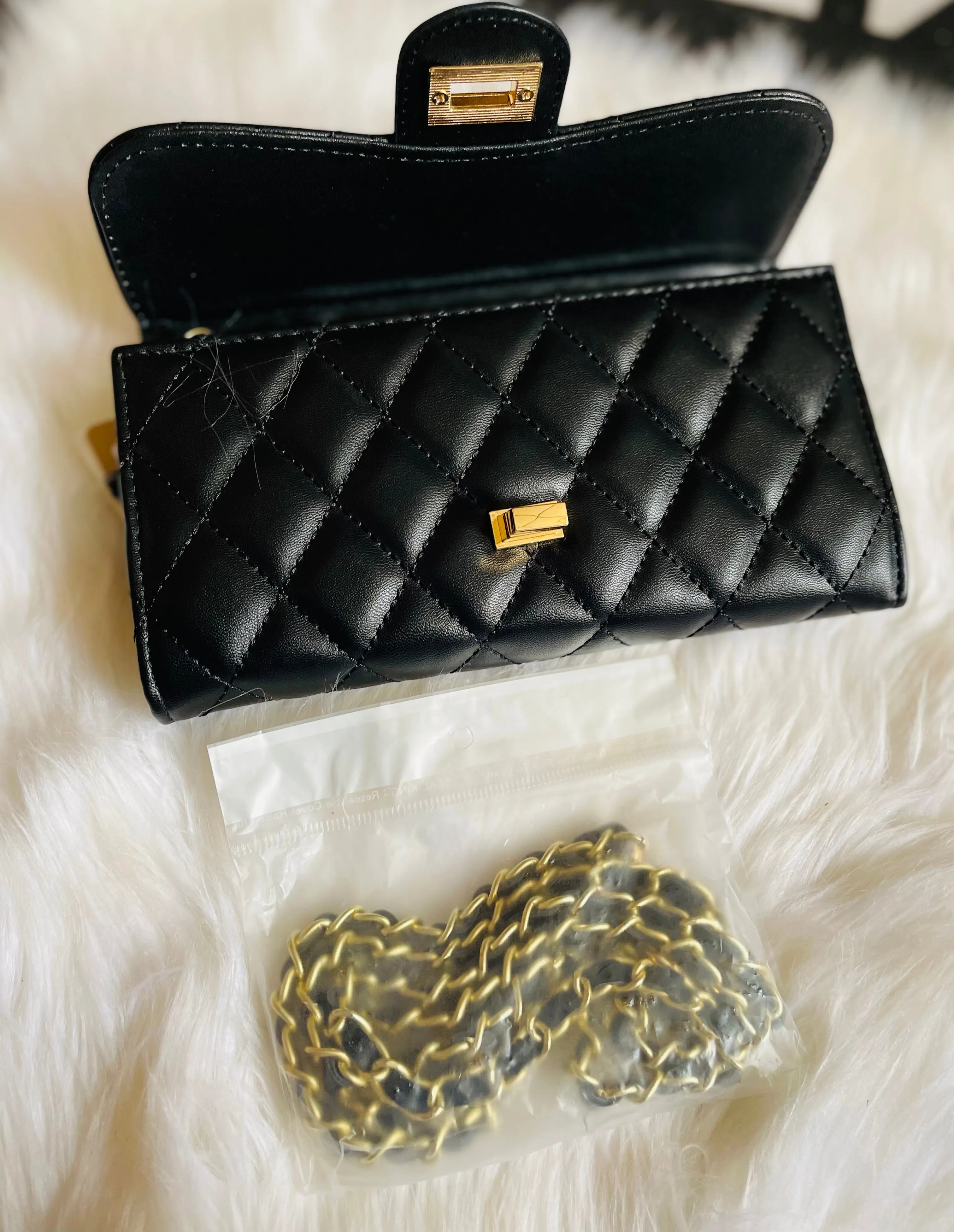 CoCo Inspo Quilted Faux Leather Wallet Purse (Camel, Red & Black)