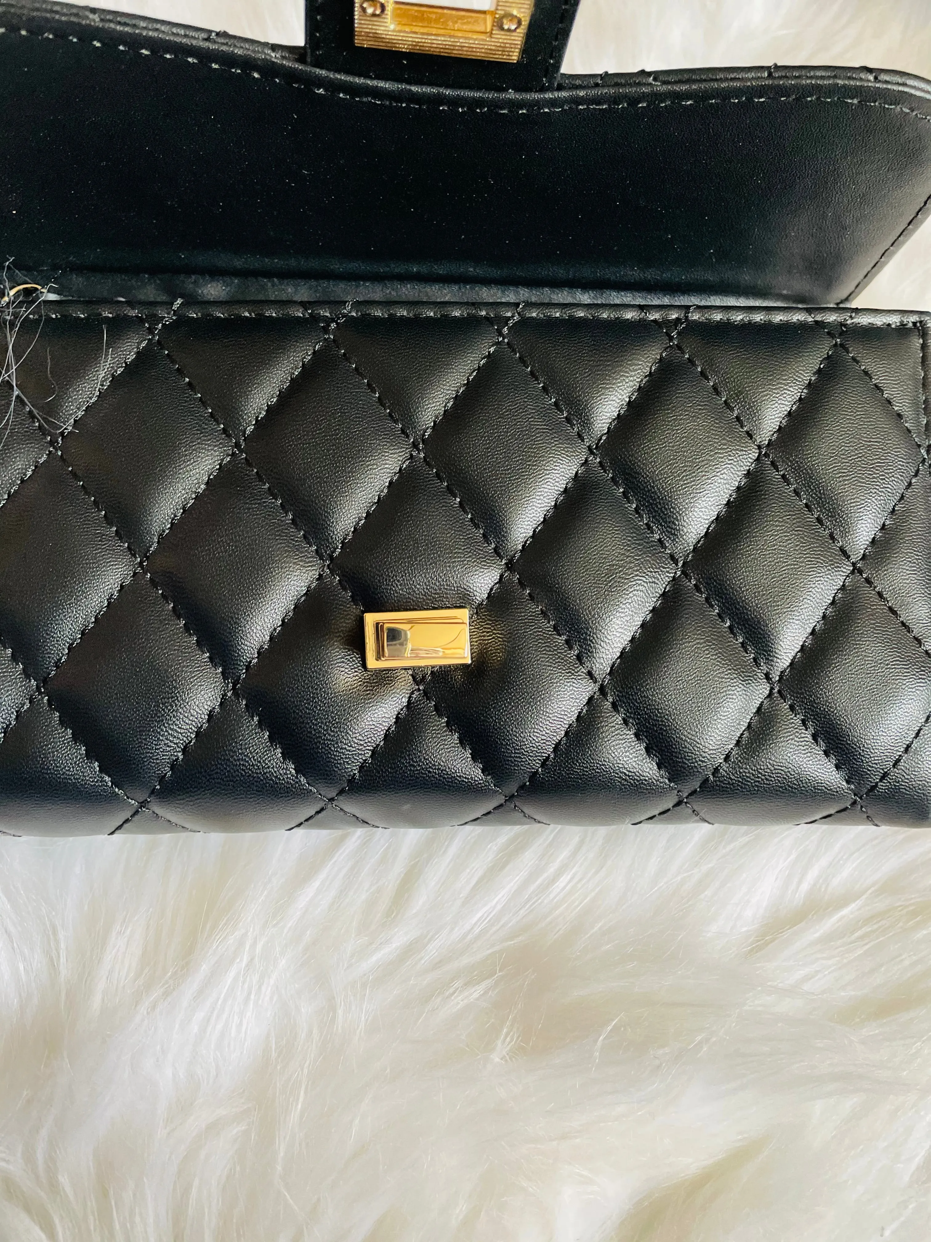CoCo Inspo Quilted Faux Leather Wallet Purse (Camel, Red & Black)