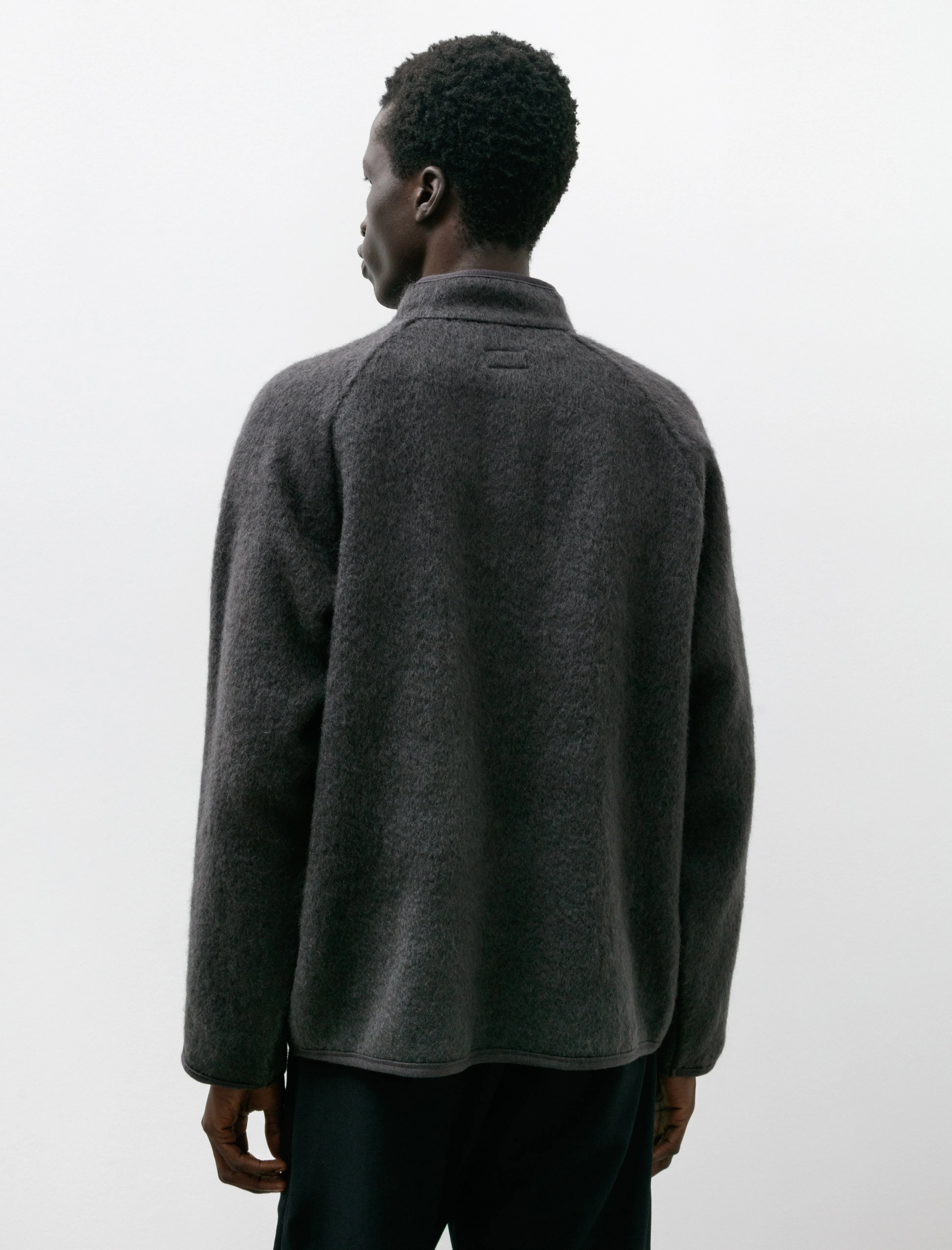 Contour Brushed Wool Mohair Slate
