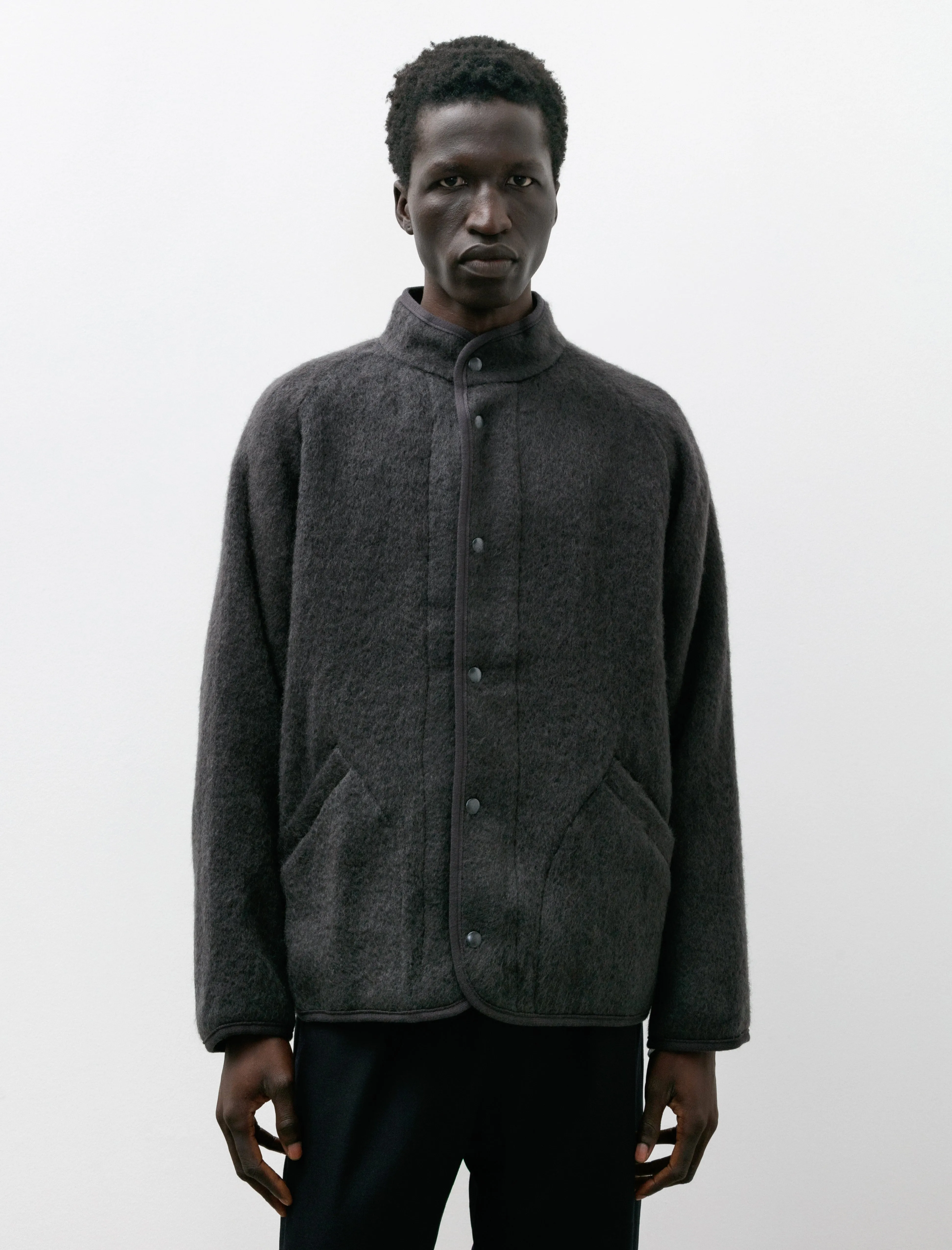 Contour Brushed Wool Mohair Slate