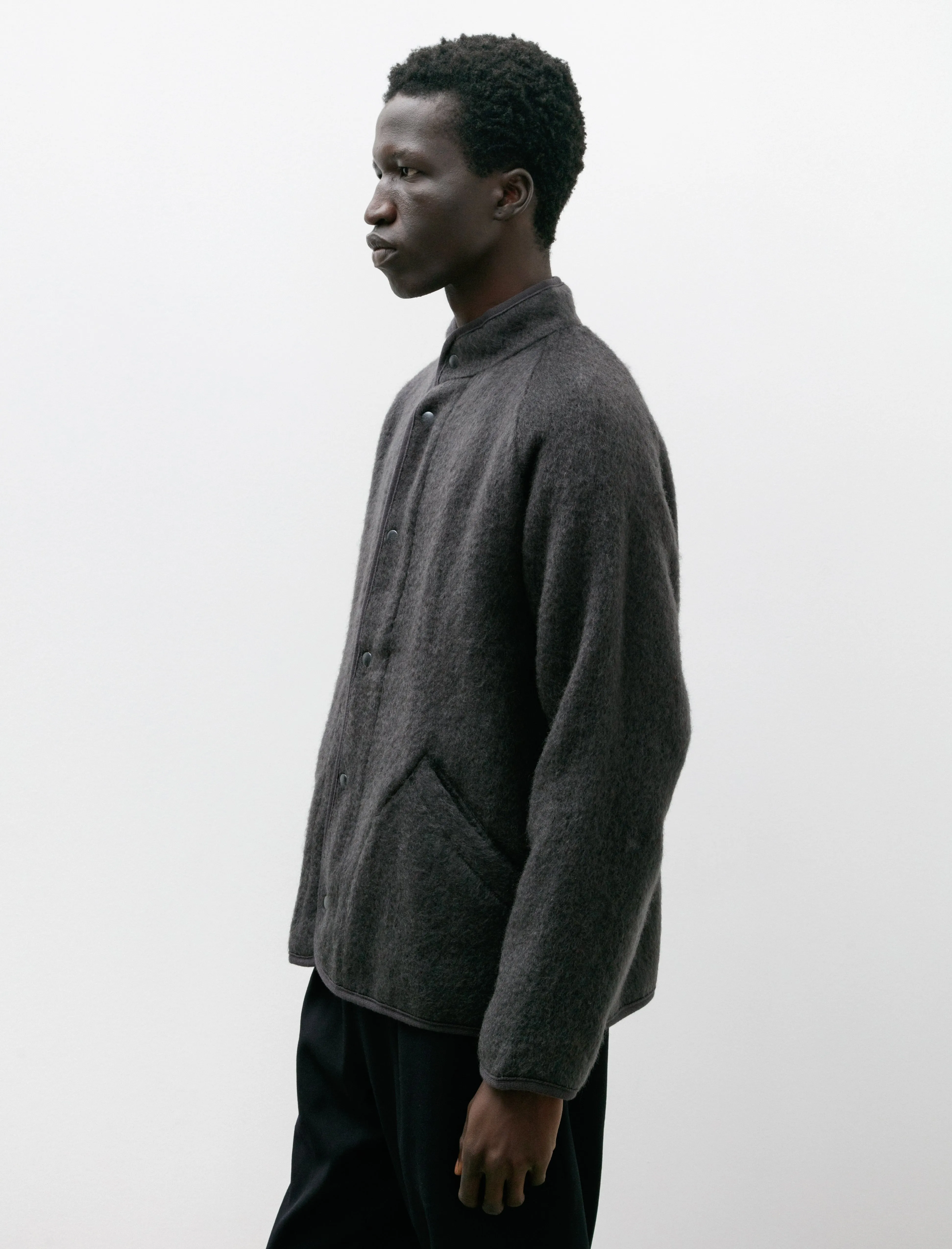 Contour Brushed Wool Mohair Slate
