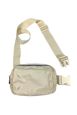 crossbody belt bag - cream