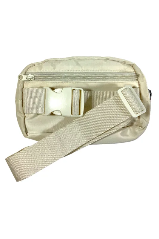 crossbody belt bag - cream