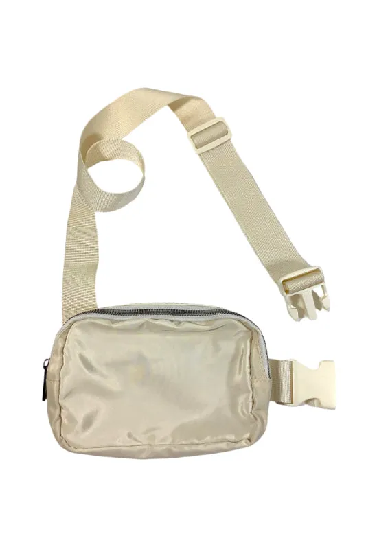 crossbody belt bag - cream