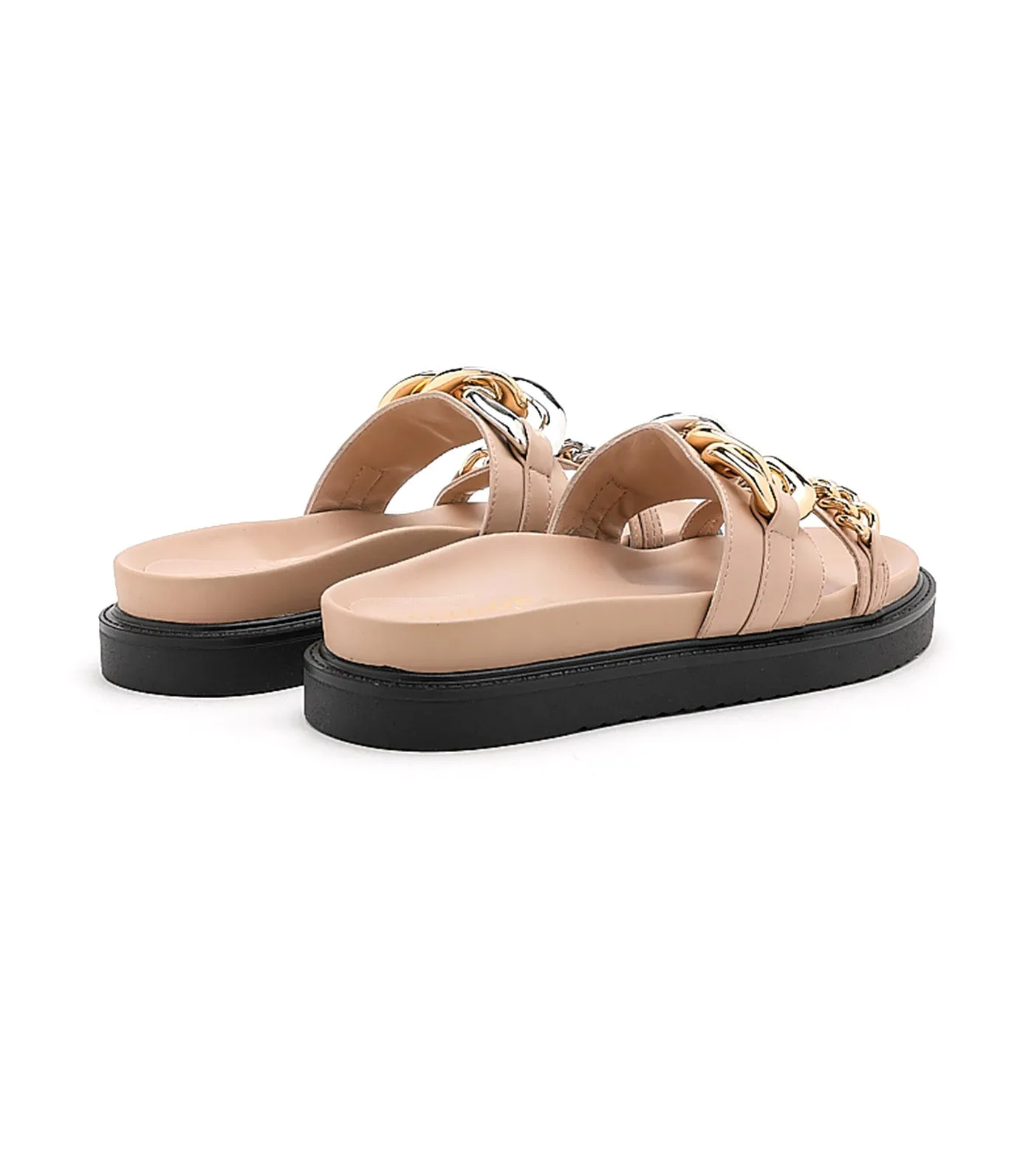 Duo Tone Kayla Sandals Almond