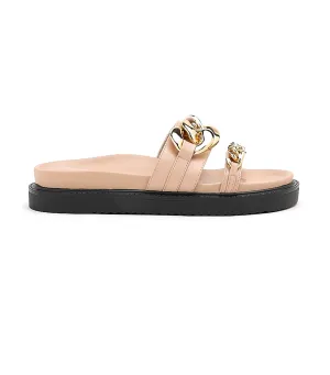 Duo Tone Kayla Sandals Almond