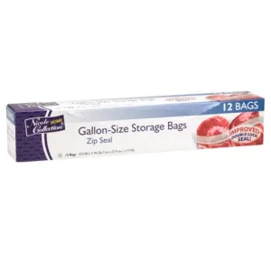Gallon Zip Seal Storage Bags 12 Count