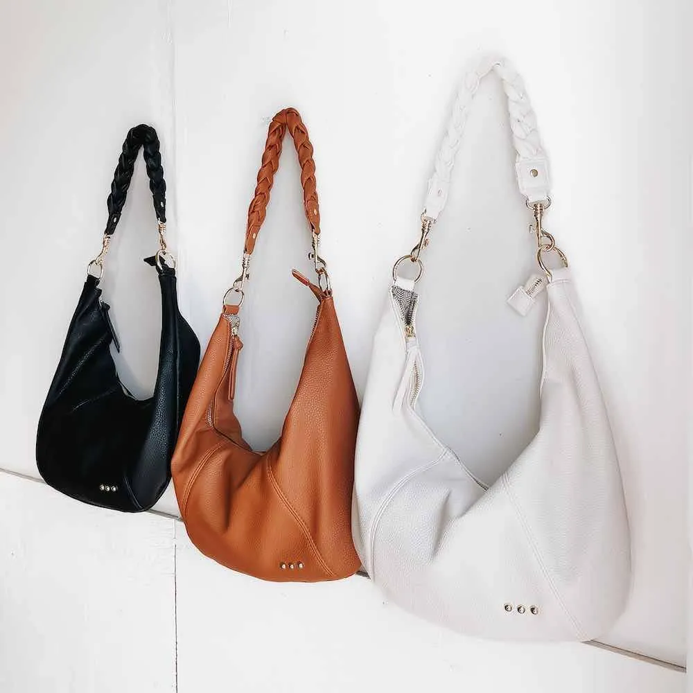 Hattie Shoulder Hobo Bag: Brown