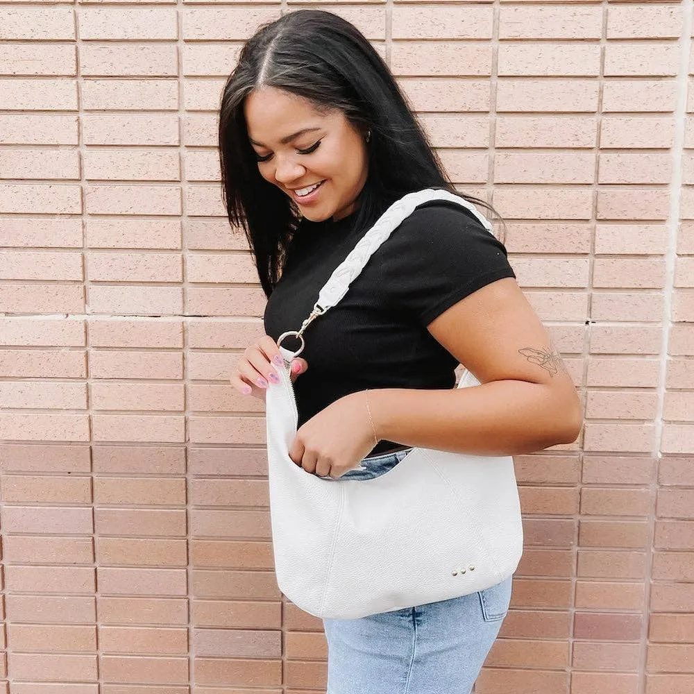 Hattie Shoulder Hobo Bag: Brown