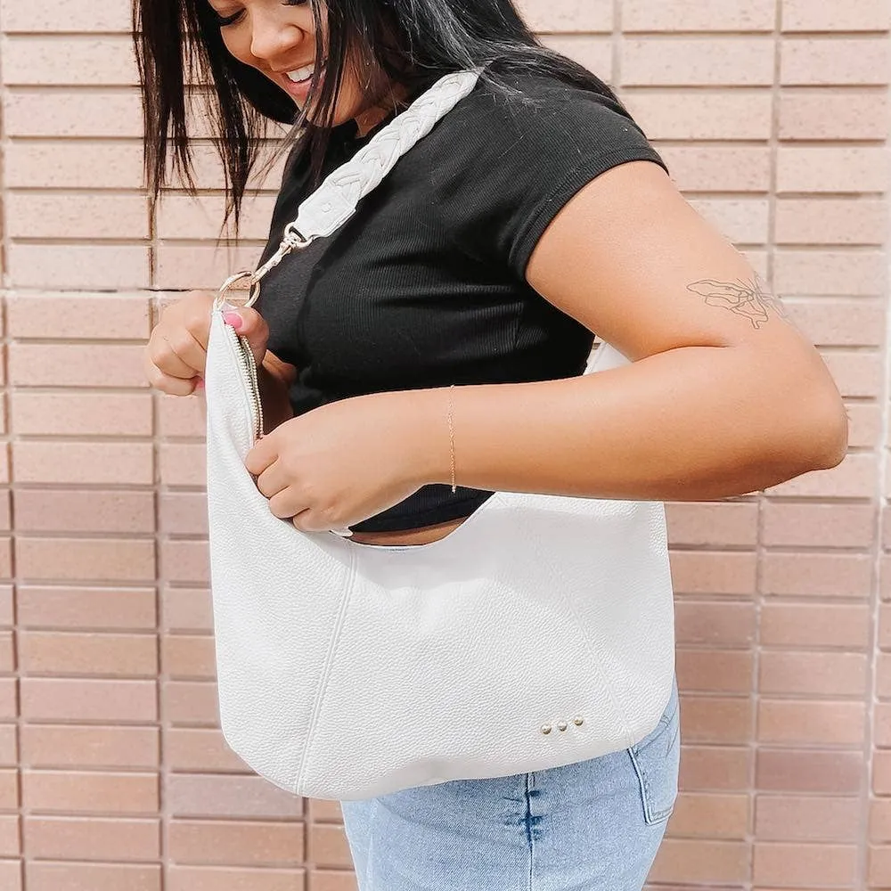 Hattie Shoulder Hobo Bag: Brown