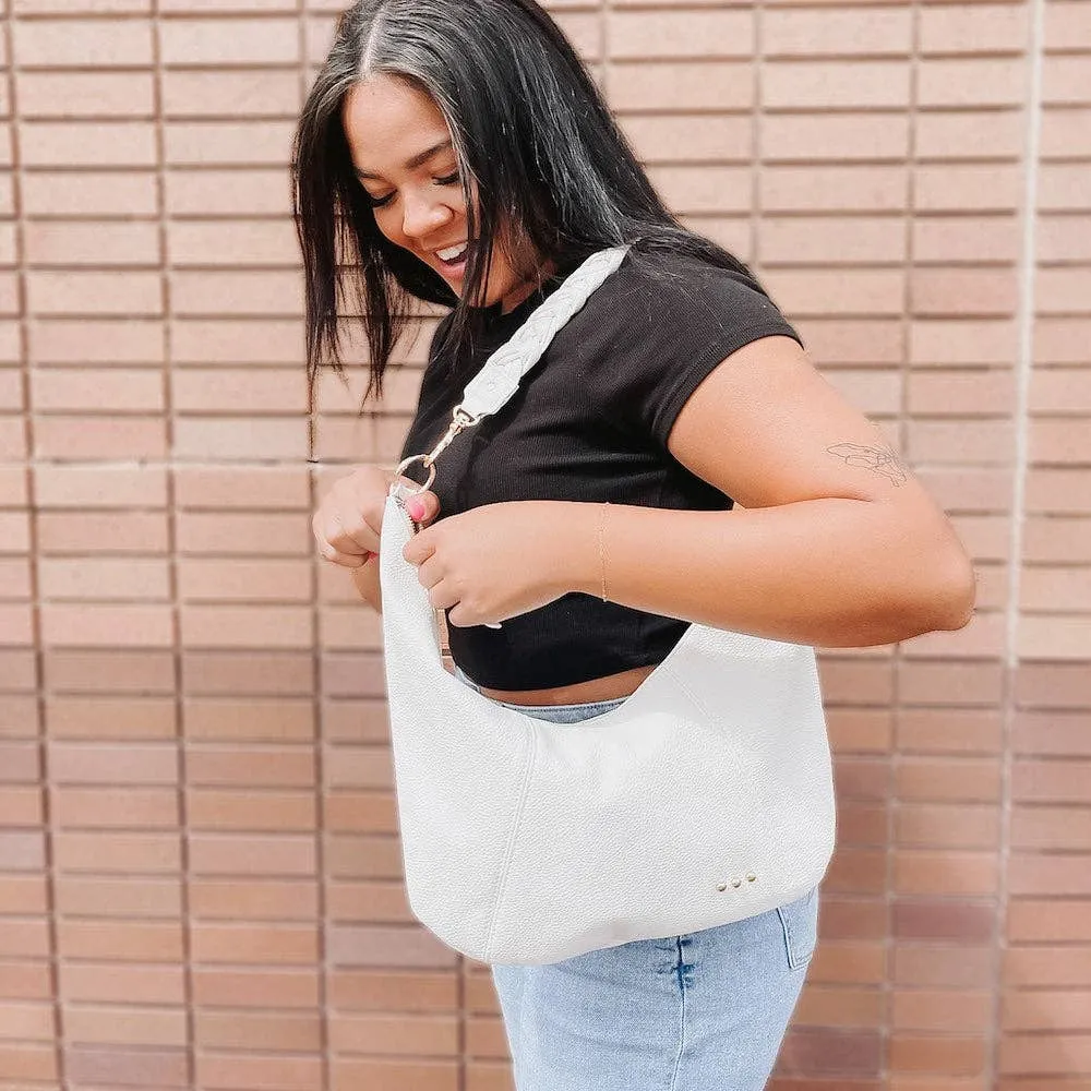 Hattie Shoulder Hobo Bag: Brown