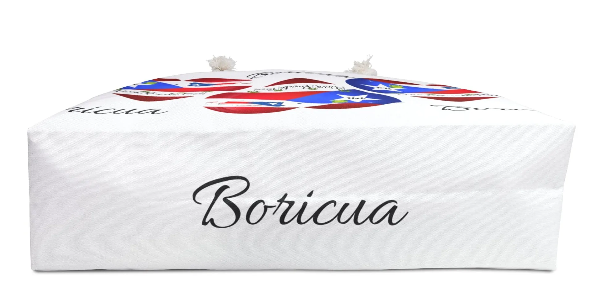 I Love Puerto Rico Heart Flag & Map 2 - Boricua -  Oversized Weekender Bag/Tote - Dual sided print - Bolsa de viaje