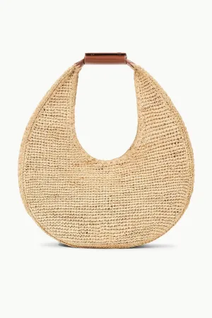 LARGE RAFFIA MOON BAG | NATURAL RAFFIA