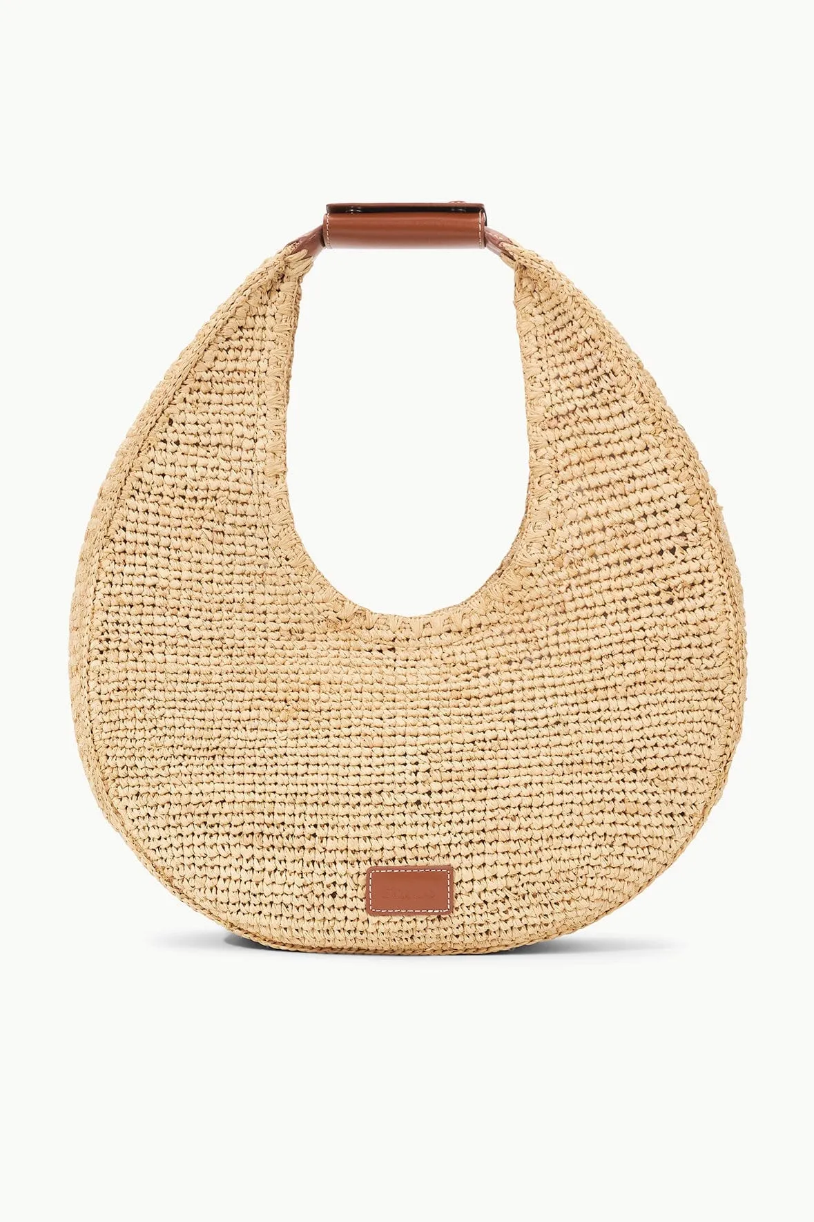 LARGE RAFFIA MOON BAG | NATURAL RAFFIA