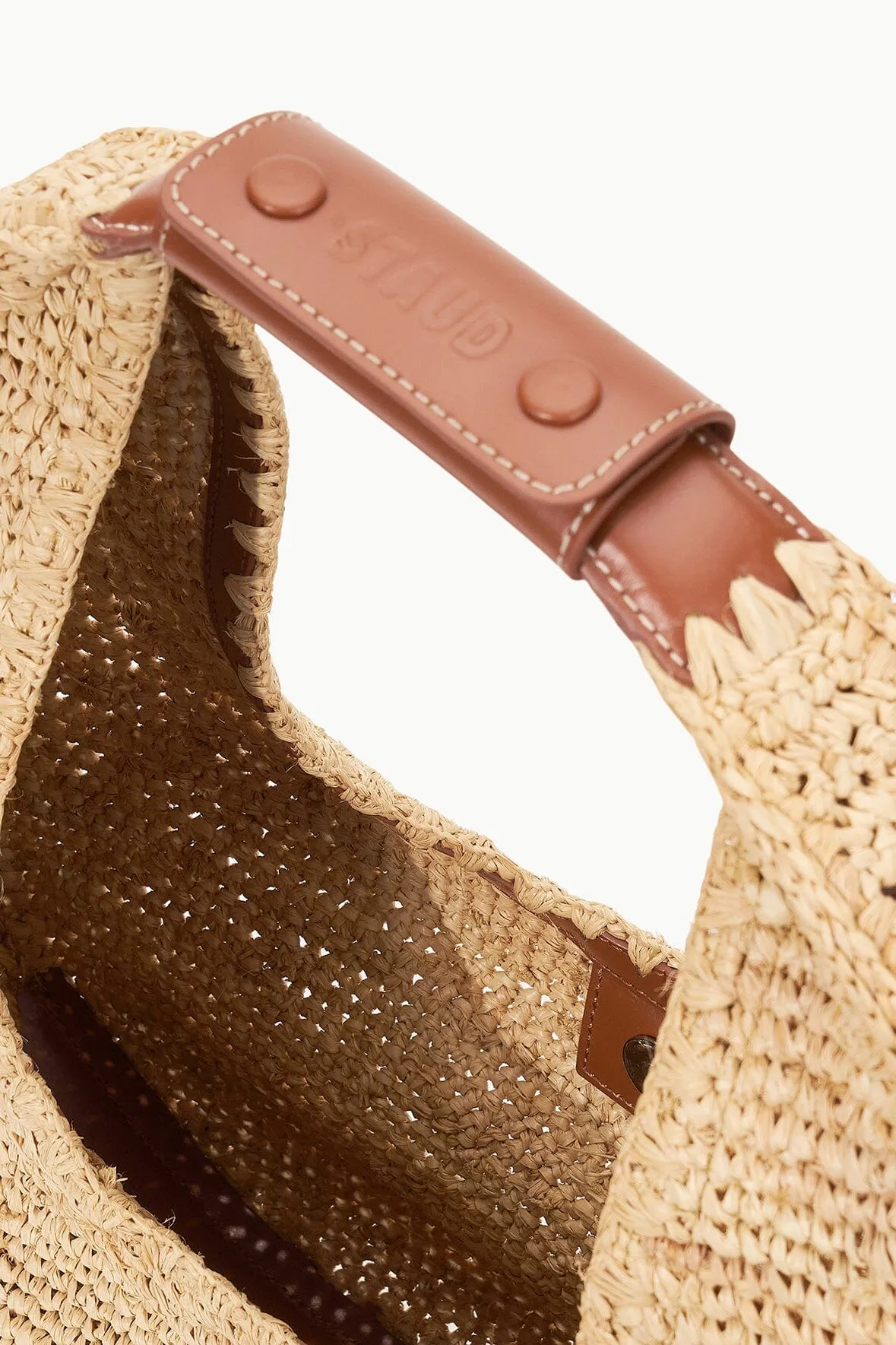 LARGE RAFFIA MOON BAG | NATURAL RAFFIA