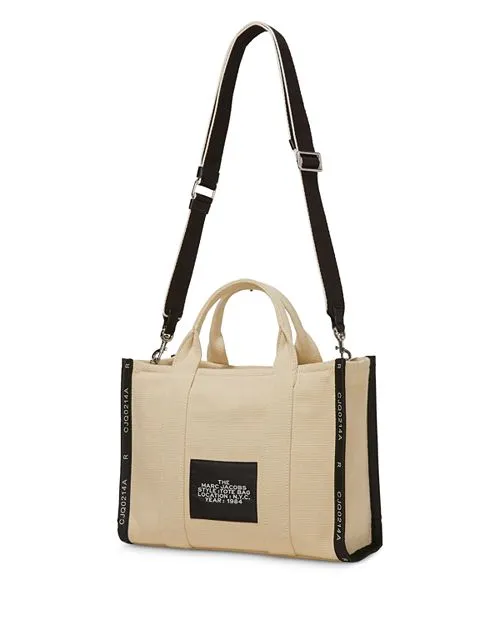 MARC JACOBS Medium Jacquard Tote Bag, Tan/Beige
