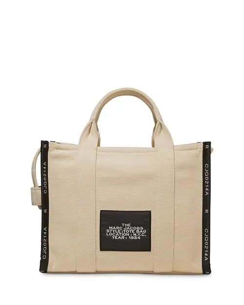 MARC JACOBS Medium Jacquard Tote Bag, Tan/Beige