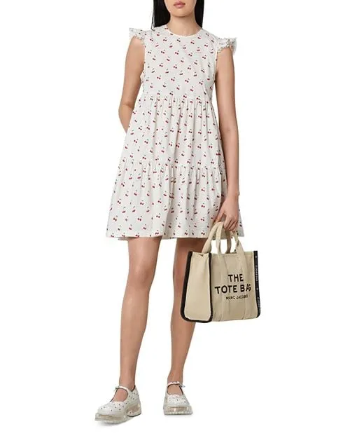 MARC JACOBS Medium Jacquard Tote Bag, Tan/Beige