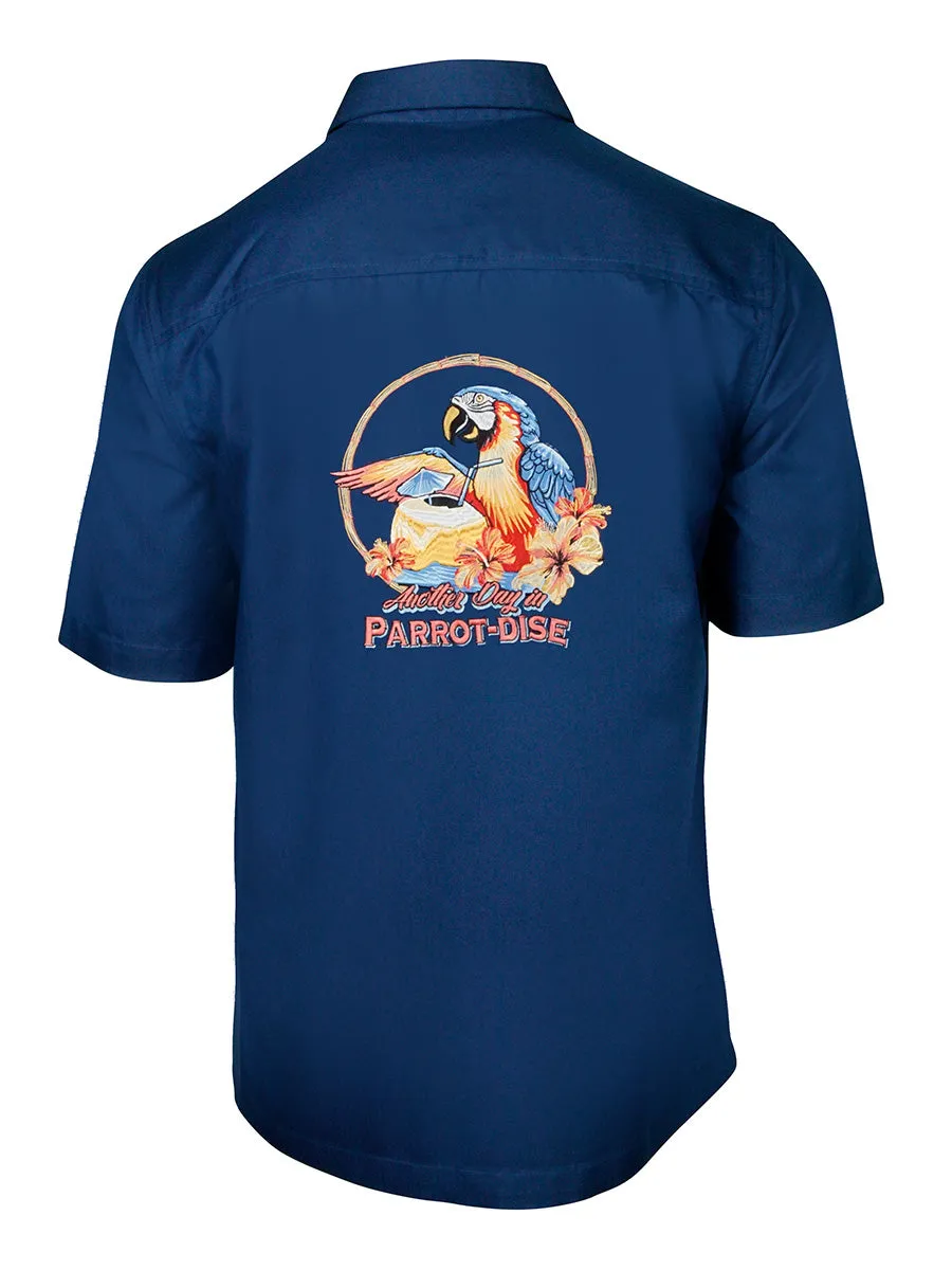 Men's Modal Embroidery Shirt - Parrot-Dise