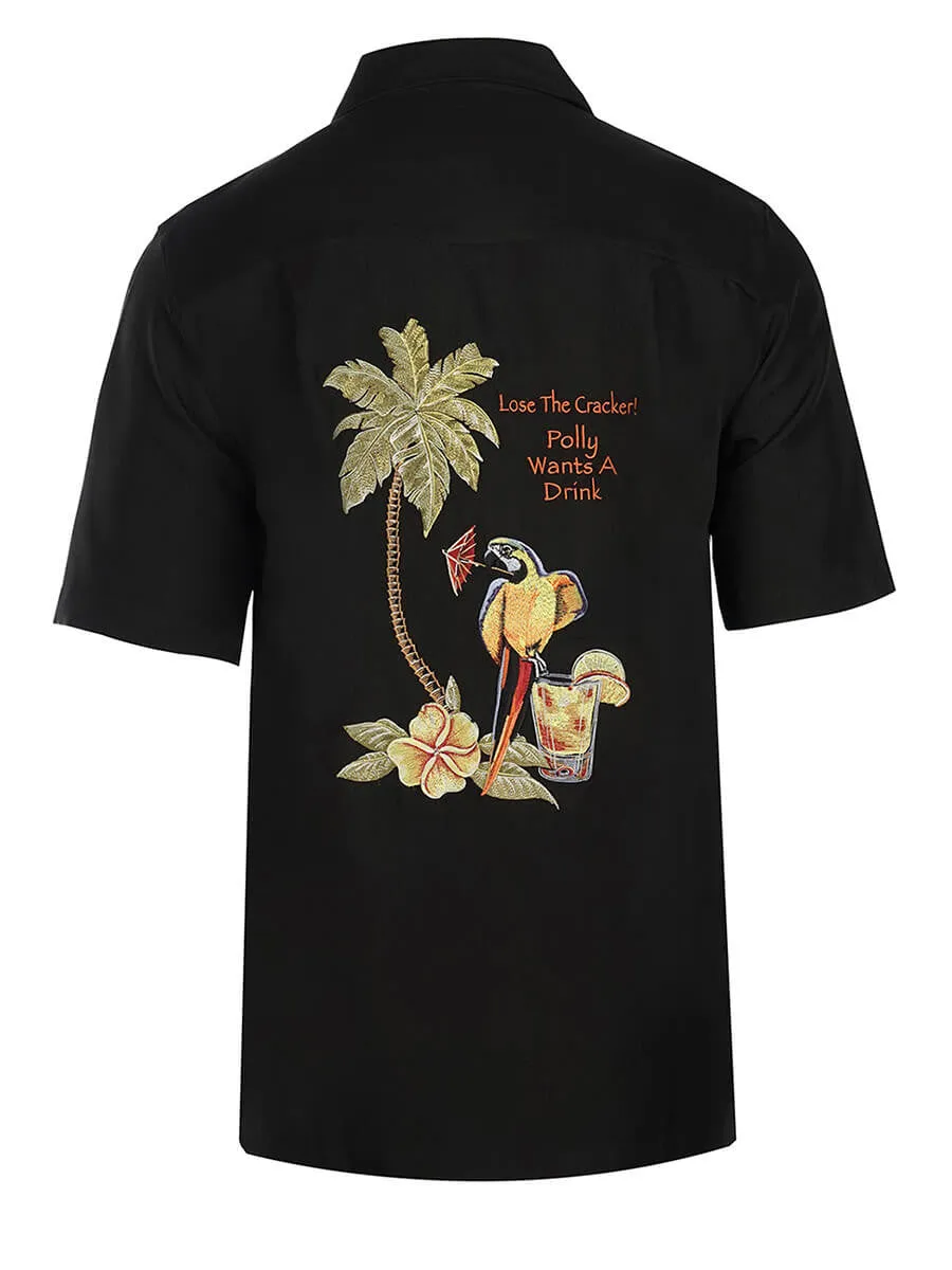 Men's Modal Embroidery Shirt - Polly's Drink