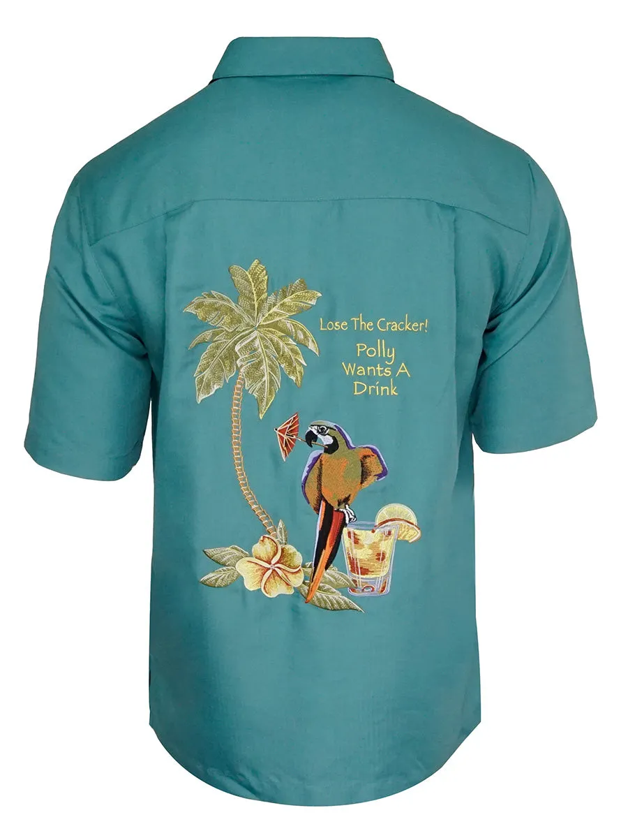 Men's Modal Embroidery Shirt - Polly's Drink