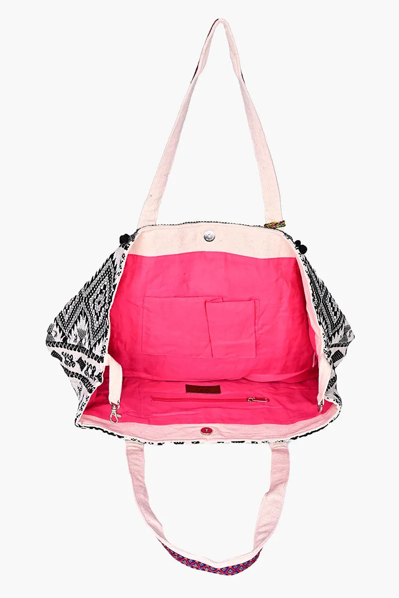 Multicolor Cotton Multi Purpose Tote Bag