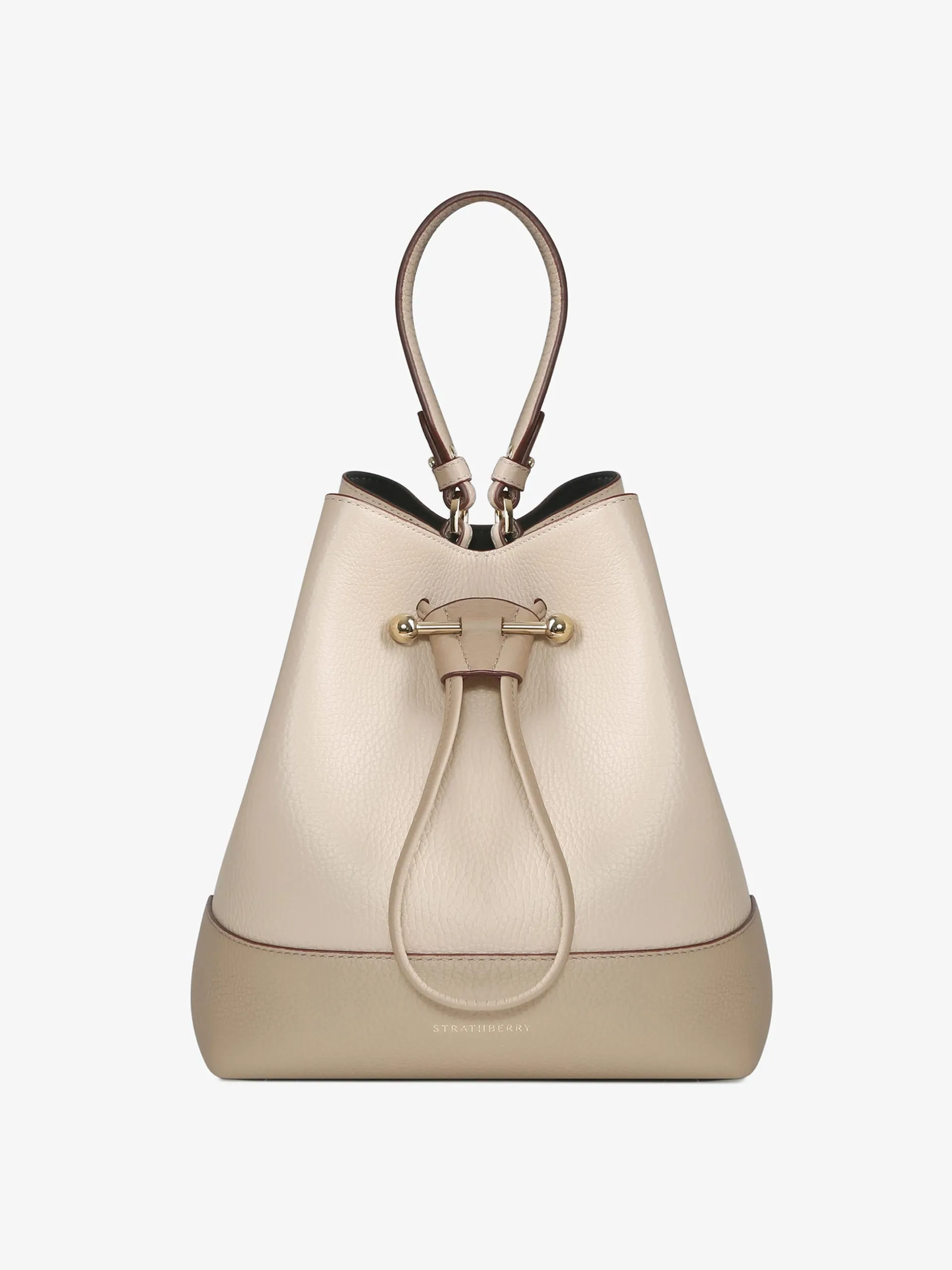Mushroom and beige Lana Osette Midi top handle bag