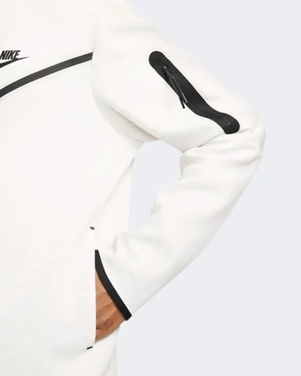 Nike Sportswear Tech Fleece Men Lifestyle Hoody White/Black Cu4489-030