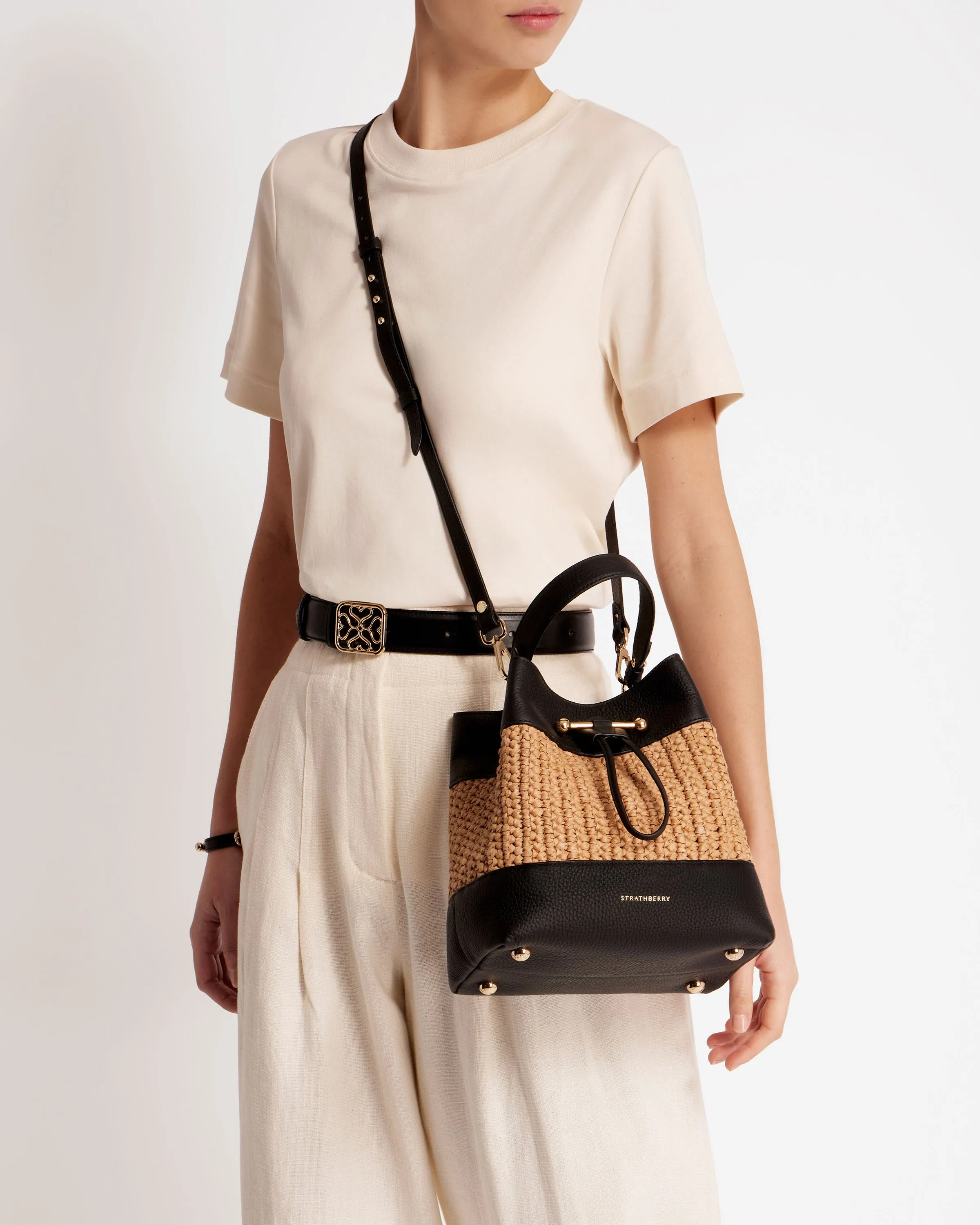 Osette Midi - Raffia/Black