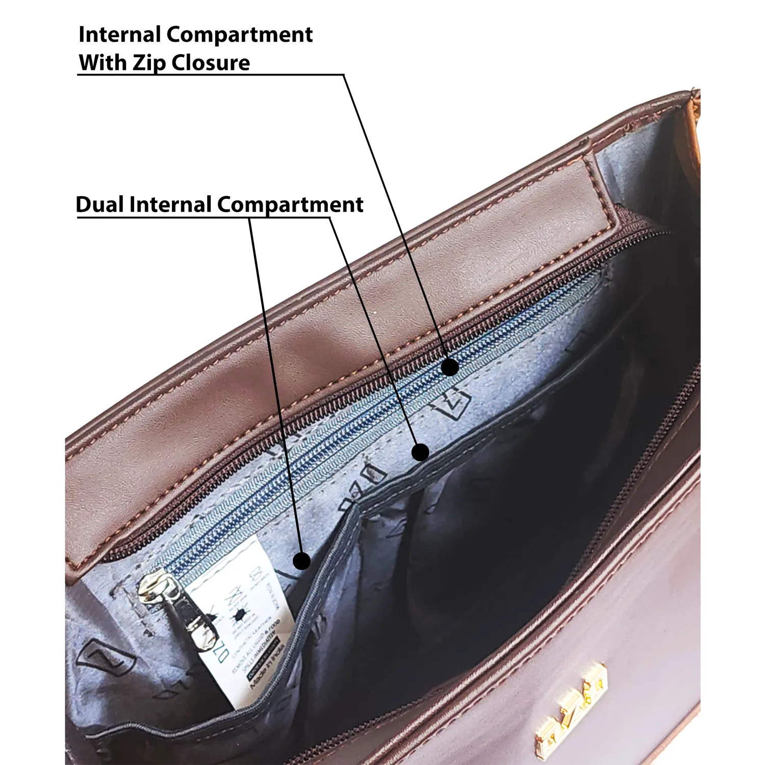 OZO Women's Satchel Handbag | Ladies Faux Leather Handbag | Crossbody Sling Bag