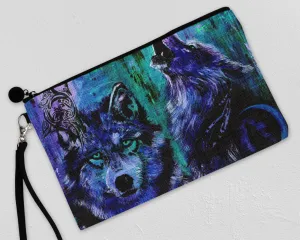 "Majestic Wolves" - Linen Hand Bag