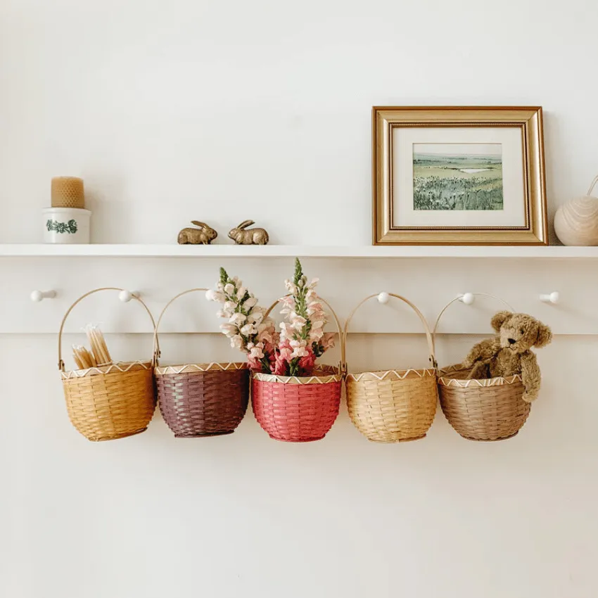 Small Blossom Basket - Light Grey
