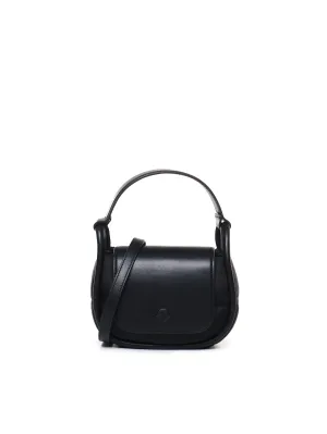 Tiarna Black Leather Crossbody Bag