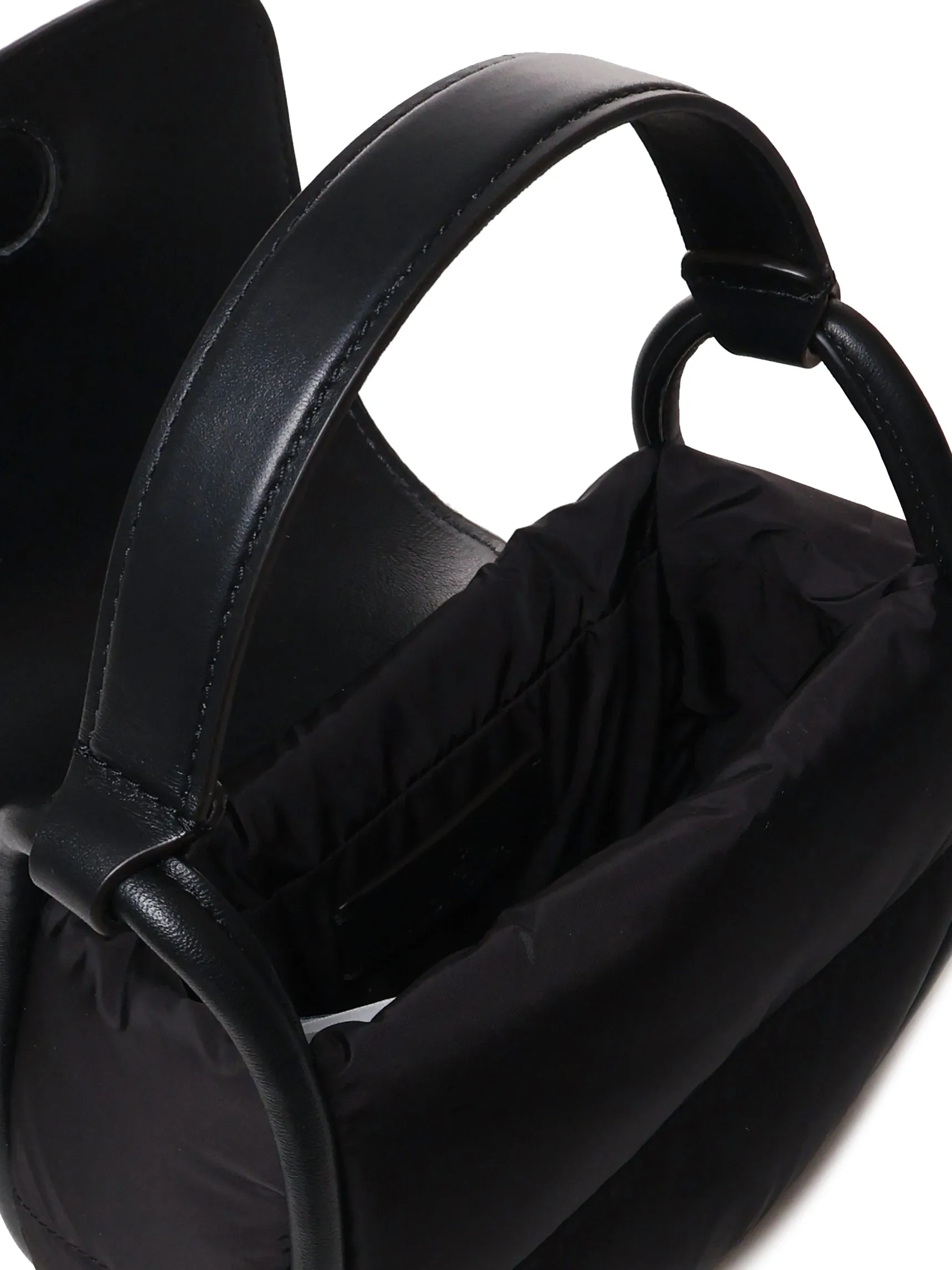 Tiarna Black Leather Crossbody Bag