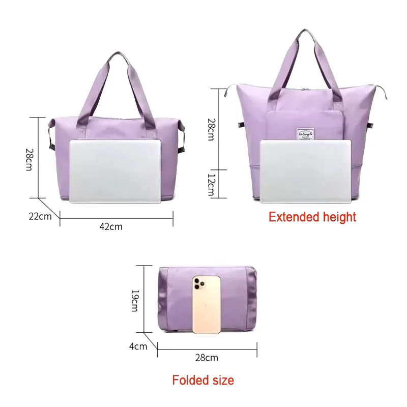 Travel Bag Folding Portable Large-Capacity Short-Distance Business Trip Duffel Storage Package Swimming Yoga Fitness Packet