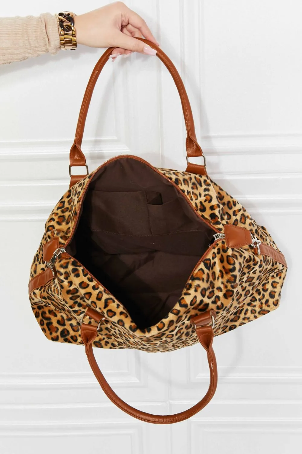 Wild Wanderlust: Animal Print Brushed Weekender Bag
