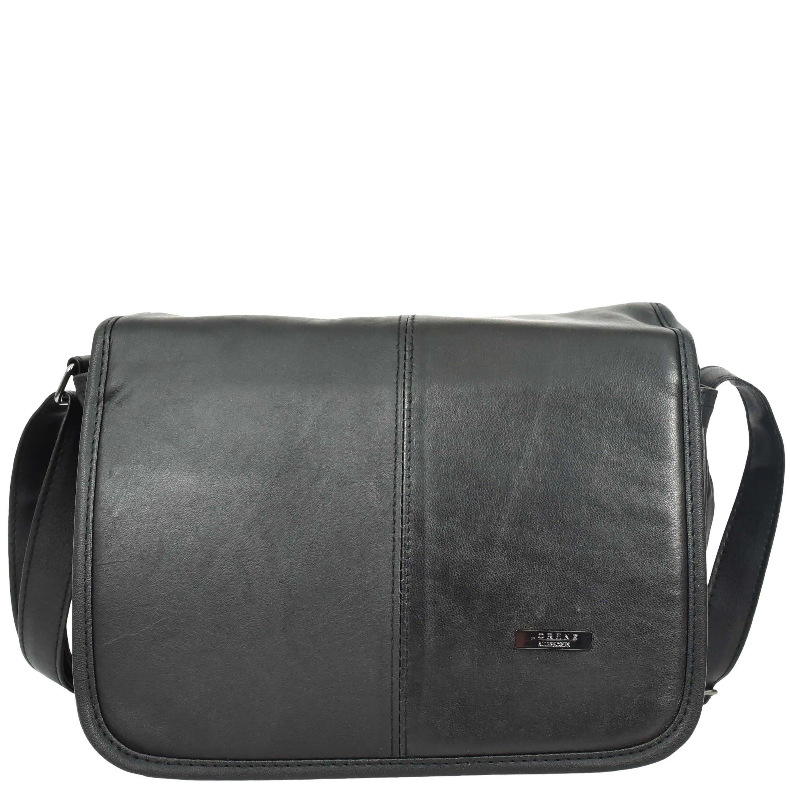 Womens Soft Leather Messenger Bag Crossbody Organiser A59 Black